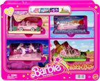 Barbie Mini BarbieLand The Movie Vehicle Collection, Includes 8 1.5-inch Dolls & 4 Vehicles Inspired by The Film (Amazon Exclusive)