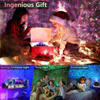 FlyEagle Galaxy Projector for Bedroom, Light Projector Star Projector Galaxy Light with Bluetooth Speaker, Timer, APP & Remote Control for Kids