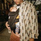 Ergobaby Omni Deluxe Baby Carrier Newborn to Toddler - Breathable Baby Carriers for Summer - All-Position Carrier with Enhanced Lumbar Support & Airflow (7-45 Pounds), Mesh, Onyx Black