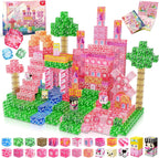 Magnetic Blocks - 100PCS Magnetic Building Block Cubes, Magnet Blocks Transparent Castle Princess Toy Building Sets for Kids, STEM Stacking Magnets Toys, Easter Birthday Gift for Boys Girls Age 4-8