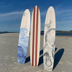 Personalized Surf Board Height Chart - Growth Chart for Wall Height Ruler Kid Growth Chart Height Tracker Wood Surfboard Child Height Chart for Kids Grow Chart Height Board-57"x10.5"