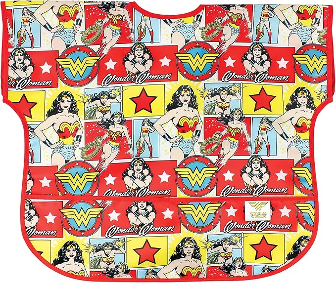 Bumkins Bibs - Toddler Bibs, Waterproof, Large for 1-3 Years, Short Sleeve