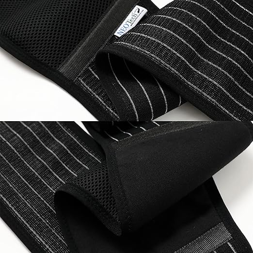 NeoTech Care Adjustable Maternity Belt - Light and Breathable Pregnancy Belly Support Band for Pregnant Women (Black, Extra Large Size)