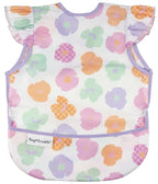 Tiny Twinkle Mess Proof Baby Bib - Waterproof & Lightweight Baby-Led Weaning Apron | 100% Recycled Polyester, Easy Clean & Machine Washable (Floral Pop, Small 6-24 Months)