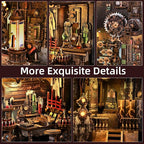 Book Nook Kit - DIY Miniature House Dollhouse Kit for Adults and Teens, Steampunk Booknook Tiny House Bookshelf Decor 3D Wooden Puzzle (Mad Scientist Lab)