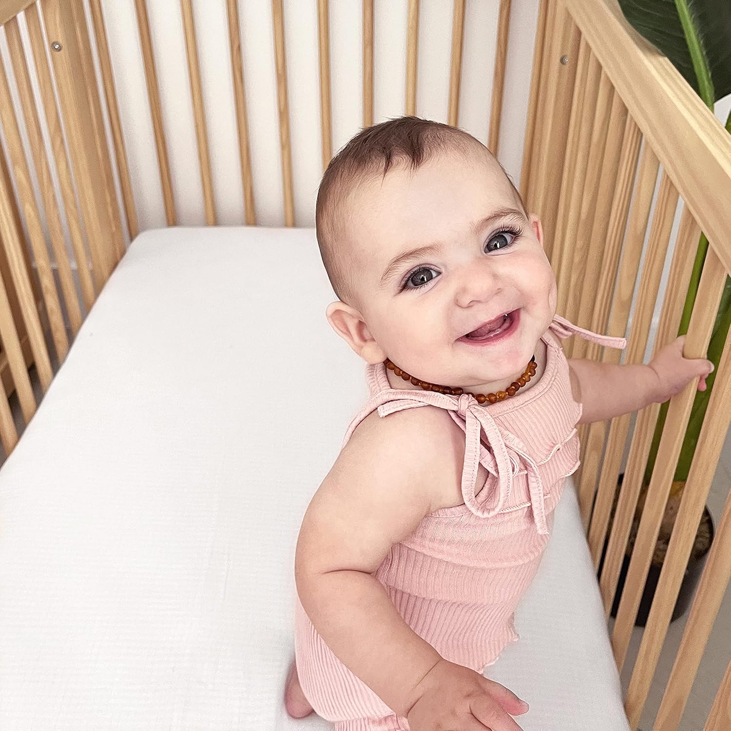 Newton Baby Organic Fitted Mini Crib Sheet (2-Pack) - Ultra-Breathable and Soft, 100% Organic Muslin Cotton, Machine Washable, Fit Any Mini Sized Crib 24" x 38" and up to 8", White