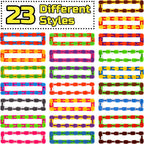 46 Pack 24 Links Wacky Tracks Snap and Click Fidget Toys,Fidget Snake Toy for Party Favors,Plastic Chains Finger Sensory Toys,Stress Relief Toys for Kids