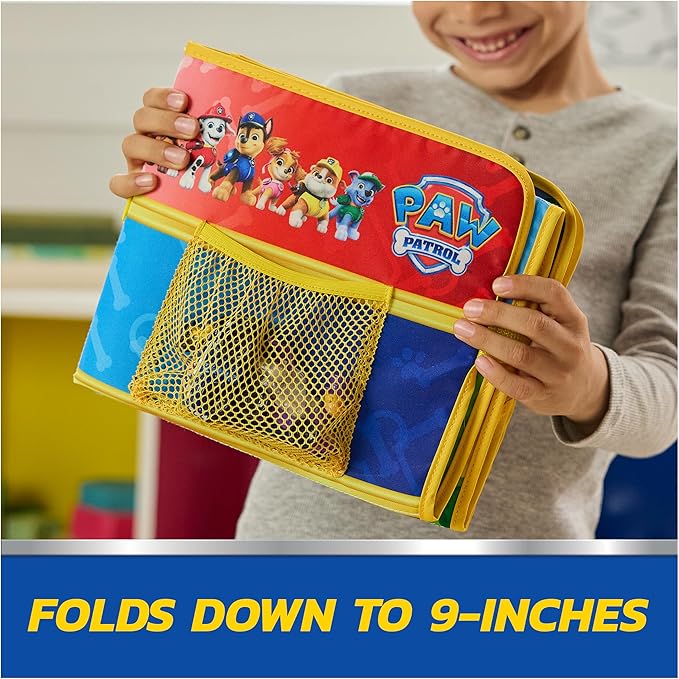PAW Patrol Pup Squad Adventure Bay Playmat, 33-Inch Foldable Mat with Exclusive Chase and Humdinger Vehicles, Kids Toys for Boys & Girls Ages 3 and Up
