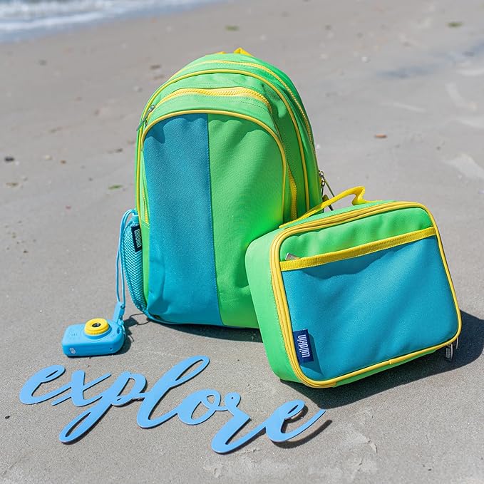 Wildkin 15-inch Kids Backpack – Durable, Padded, Adjustable for School & Travel - Monster Green