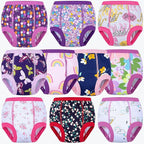BIG ELEPHANT 10-Packs Training Underwear Absorbent Toddler Potty Trained Pants for Boys and Girls, 12 Months - 9 Years