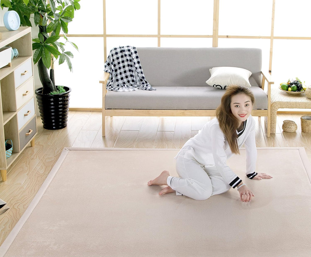 V-Mix Children's Play Mat - Handmade Weaving Plush Foam Rug for Baby, Toddler & Children's Play Blanket, Yoga & Exercise Mat - Cushy, Soft & Thick Hypoallergenic, Non-Toxic, Reversible