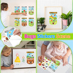 LINAYE 24 Sheets Insect Stickers with Jar Scenes, Make Your Own Bug Jar Stickers, Spring Crafts Activities for Kids Spring Party Decorations Supplies for Kids