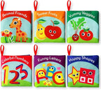 Cloth Books for Babies (Set of 6) - Premium Quality Soft Books for Babies. Touch and Feel Crinkle Paper. Cloth Books for Early Children's Development.