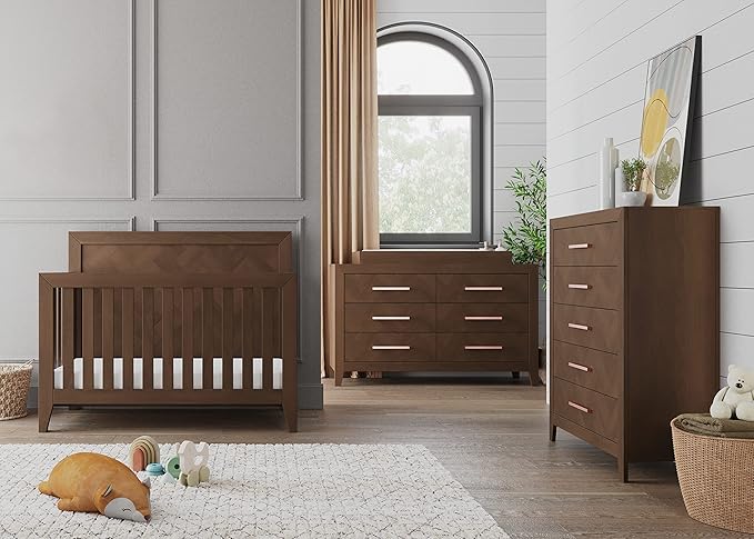 Child Craft Kieran Changing Table Topper, Convert Dresser into a Changing Table Surface, Securely Attaches, Non-Toxic, Baby Safe Finish (Toasted Chestnut)