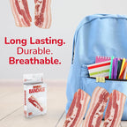 BioSwiss Bandages, Bacon Shaped Self Adhesive Bandage, Latex Free Sterile Wound Care, Fun First Aid Kit Supplies for Kids, 24 Count