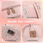 Dikaslon Diaper Bag Backpack with Portable Changing Pad, Pacifier Case and Stroller Straps, Large Unisex Baby Bags for Boys Girls, Multipurpose Travel Back Pack Moms Dads, Pink