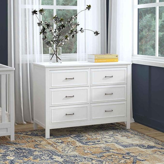 DaVinci Charlie 6-Drawer Double Dresser in White