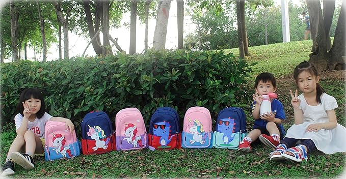 12 inch Kids Small Toddler Preschool Travel Backpack Cool Cute Cartoon Daypack (Little Red Unicorn)