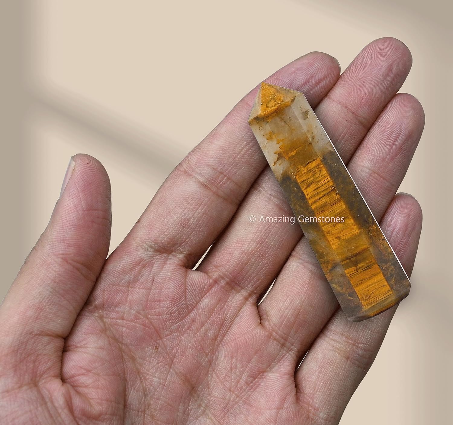 Amazing Gemstone Nellite Crystal Towers ~ Natural Healing Crystal Point Obelisk for Reiki Healing and Crystal Grid (2" to 3" INCH)