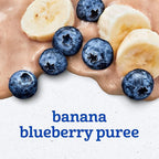 Gerber Stage 2 Baby Food, Banana Blueberry Puree Pouch, 2 Servings of Fruit, No Added Sweetener, No Artificial Colors or Flavors, 12-Pack