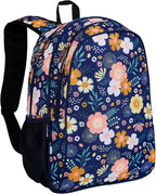 Wildkin 15-inch Kids Backpack – Durable, Padded, Adjustable for School & Travel - Wildflower Bloom