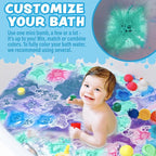 Tub Works Lil' Bursts Mini Bath Bombs for Kids, 90 Count, Gumdrop | Nontoxic | Tiny With A Burst of Color, Foam & Bubbles | Customize Bath With Fun Colors | Create Bath Art