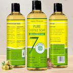 Pure Castile Soap - No Palm Oil, GMO-Free - Gentle Liquid Soap For Sensitive Skin & Baby Wash - All Natural Vegan Formula with Organic Carrier Oils (8 Fl Oz, An Unscented)