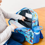 Wildkin ECO rPET Kids Backpack – Recycled, Padded, Adjustable for School & Travel – Trains, Planes & Trucks