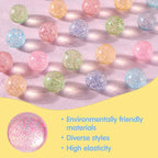 JOYIN 24 PCS Glitter Bouncy Balls, 6 Styles 32mm Assorted Bouncy Balls Bulk with Storage Bag, Bounce Toys for Kids Party Favors Birthdays Gifts Goodie Bags Stuffers Carnival Prizes