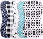 Premium 5-Pack Large Organic Cotton Burp Cloths – 3 Layers, Ultra Soft & Absorbent Burping Towel, Shoulder Towel & Hand Towel