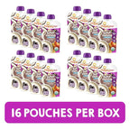HAPPYTOT Organics Stage 4 Baby Food Pouches, Gluten Free, Vegan & Dairy Free Snack, Super Morning Fruit & Oat Blend, Apple, Acai, Coconutmilk, Oats & Chia, 4 Oz (Pack of 16)