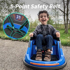 12V Kids Electric Bumper Car, Baby Bumper Car for Toddlers w/Remote Control, 360° Spinning - Blue