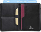 Vaultskin Leather Passport Holder, Slim RFID Blocking Travel Wallet for Men and Women, Fits Passport, Credit Cards, ID, Cash, Passport Cover Ideal Travel Accessories with Gift Box (Kensington)