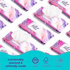 Bim Bam Boo | Flushable Wet Wipes | 100% Plant Based | Extra-Large Size Durable Bamboo | Body Safe, Smooth on Skin, Hypoallergenic | 42 Wipes Per Pouch - 8 Pouches | 366 Total Wipes