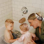 mushie Bath Spout Cover | Soft Silicone Bathtub Faucet Safety Guard for Kids | Universal Fit (Natural)