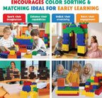 Large Building Blocks for Kids Ages 3-8 – 336 Piece Mega Set – Indoor & Outdoor STEM Toy for Boys & Girls