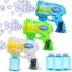 JOYIN 3 Packs Bubble Guns with 3 Solutions, Automatic Bubble Maker Blower Machine for Kids, Party Favors, Summer Toy, Birthday, Outdoor & Indoor Activity, Easter