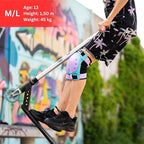 SKATEWIZ Skateboard Pads Protective Gear Set for Kids - Smash - Roller Skate Pads [6pc] - Elbow Pads Roller Derby and Knee Pads Kids Skating with Wrist Guards for Kids and Adults