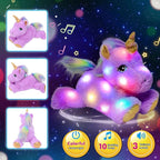 Cuteoy Glowing LED Light-up Purple Unicorn Nightlight Toys Musical Plush Stuffed Animal Singing Lullabies Birthday Christmas Plushies Gifts for Kids Boys Girls,13"