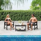 35" Shower Bench, Waterproof Poly Lumber Shower Stool for Shaving Legs, Shower Chair Seat Holds up to 400lbs, Bathroom Bench for Inside Shower, Non-Slip (Grey)