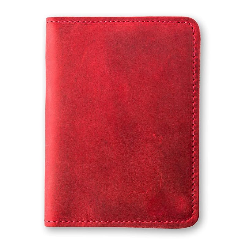 PEGAI Personalized Leather, Passport Holder For Travel | Handmade Passport Wallet Cover Case | Travel Document Holder, Passport Cover for Men, Women, and Family | Pike (Rose)