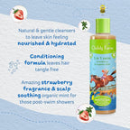 Childs Farm, Kids 3 in 1 Swim, Strawberry and Organic Mint, Body Wash, Shampoo and Conditioner, Suitable for Dry, Sensitive and Eczema-Prone Skin, 8.4 Fl Oz