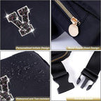 Gifts for Girls & Kids - Birthday Gifts for Daughter & Sister, Essentials for Her, Travel Essentials, Cute Teen Trendy Stuff Waist Packs Belt Bag Crossbody Bag | Black, Initial V