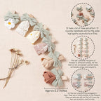 Hair Clips for Girls with Bows Flower,10 pc 2" Fully Lined Alligator Clips and Barrettes,Handmade Hair Accessories for Baby Toddler Young Kids School Age Girls Gifts