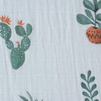 Little Unicorn Premium Crib Sheet | Breathable & Super-Soft Muslin Fabric (Prickle Pots)