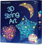 Going Creative 3D String Art Kit for Kids Ages 6-12 – Light-Up DIY Craft Kit with LED Lights, Tassels & Wall Mount – Fun Arts & Crafts Gift for Girls & Boys, STEM Toy, Screen-Free Activity