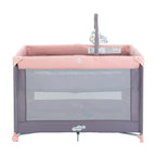 Pamo Babe Portable Playard with Mat Pad and Toy Bar Pink Play Yard for Baby