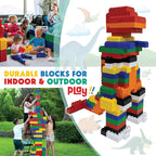 Large Building Blocks for Kids Ages 3-8 – 432 Piece Mega Set – Indoor & Outdoor STEM Toy for Boys & Girls