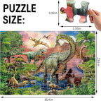 Jumbo Floor Puzzle for Kids,48 Piece Forest Dinosaur Large Jigsaw Puzzles, Fun Educational Preschool Learning Toy for Toddlers Ages 3-5,Gift for Boy Girl Ages 4-8