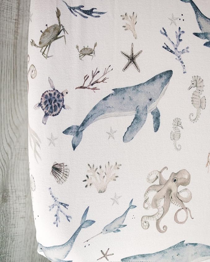 Baby Changing Pad Cover 2-Pack for Boys, Girls (Ocean Odyssey) - Premium Fitted Sheets Baby Diaper Changing Table Cover - Buttery Soft Cotton Blend